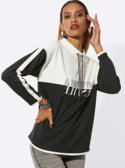 Sweatshirt mit Ziersteinchen