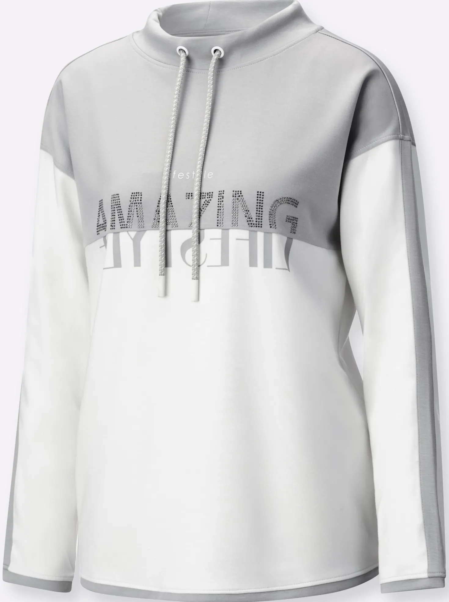 Sweatshirt mit Ziersteinchen