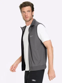 Sweatweste mit seitlichen Taschen