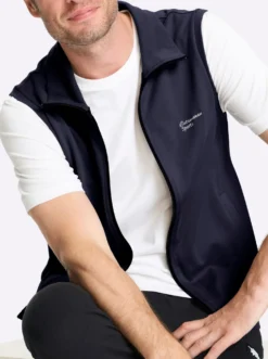 Sweatweste mit seitlichen Taschen