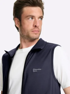 Sweatweste mit seitlichen Taschen