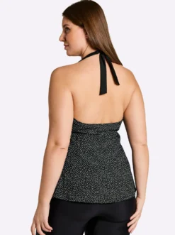 Tankini-Oberteil mit Pünktchenprint