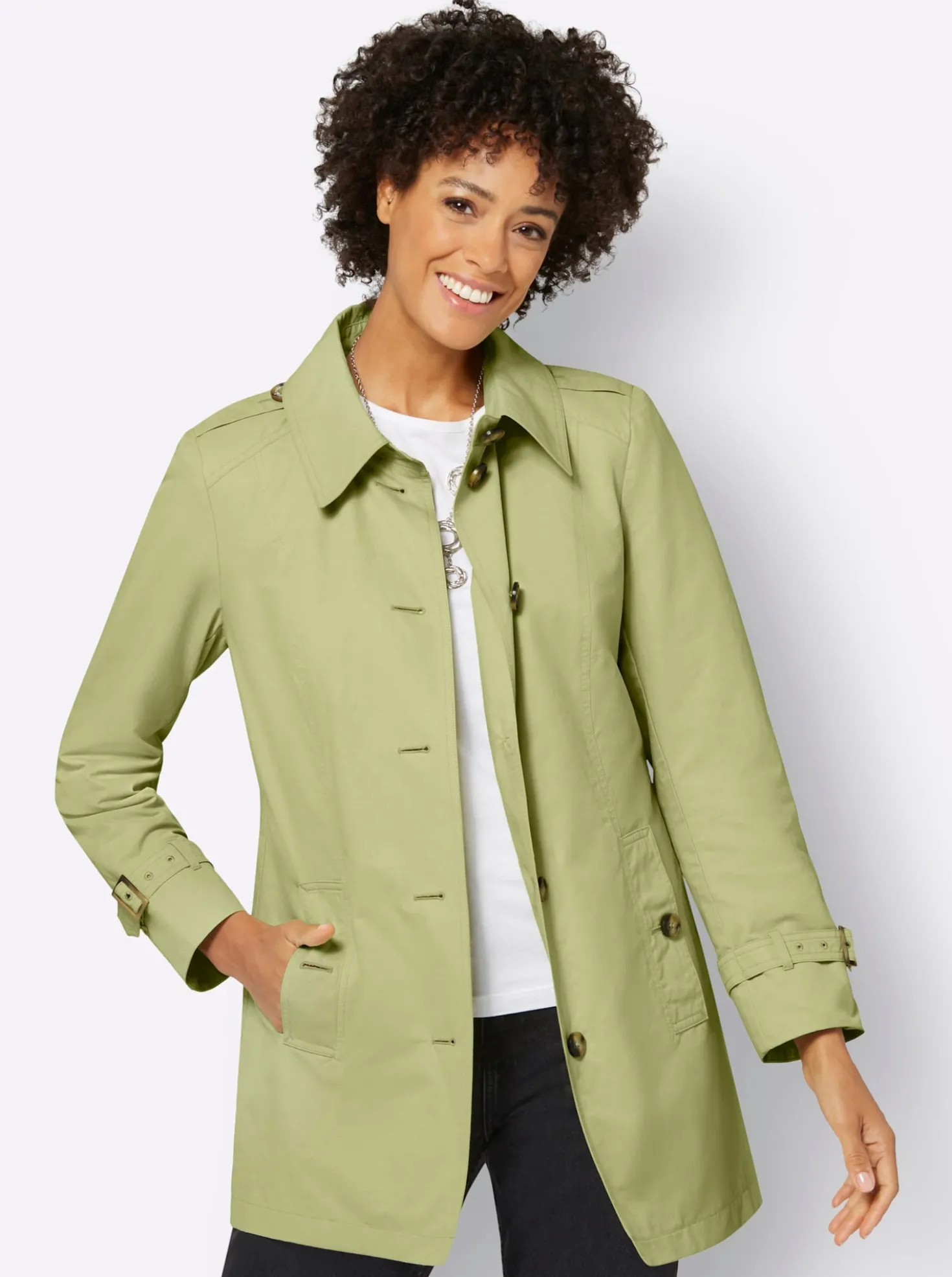 Trenchcoat mit Schlitz hinten