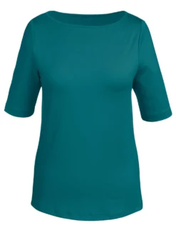 T-Shirt mit U-Boot-Ausschnitt