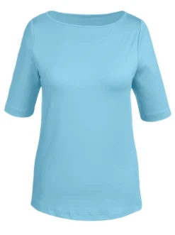 T-Shirt mit U-Boot-Ausschnitt
