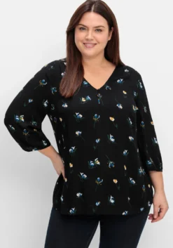 Tunika mit floralem Allover-Druck