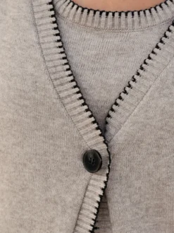 Twin-Set mit Kontrast-Details