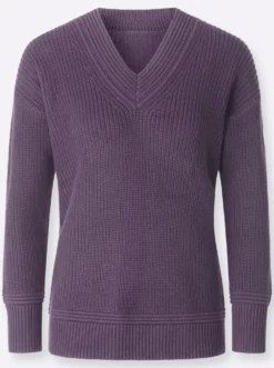 V-Ausschnitt-Pullover