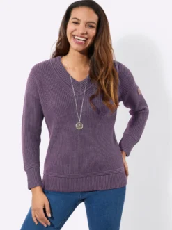V-Ausschnitt-Pullover