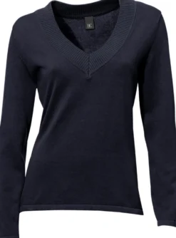 V-Ausschnitt-Pullover aus reiner Baumwolle