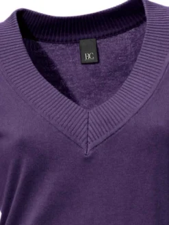 V-Ausschnitt-Pullover aus reiner Baumwolle