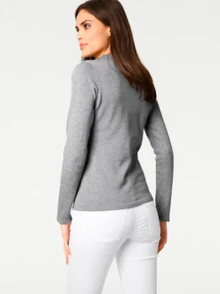 V-Ausschnitt-Pullover aus reiner Baumwolle