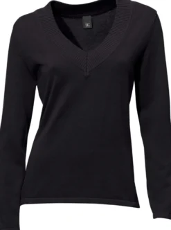 V-Ausschnitt-Pullover aus reiner Baumwolle