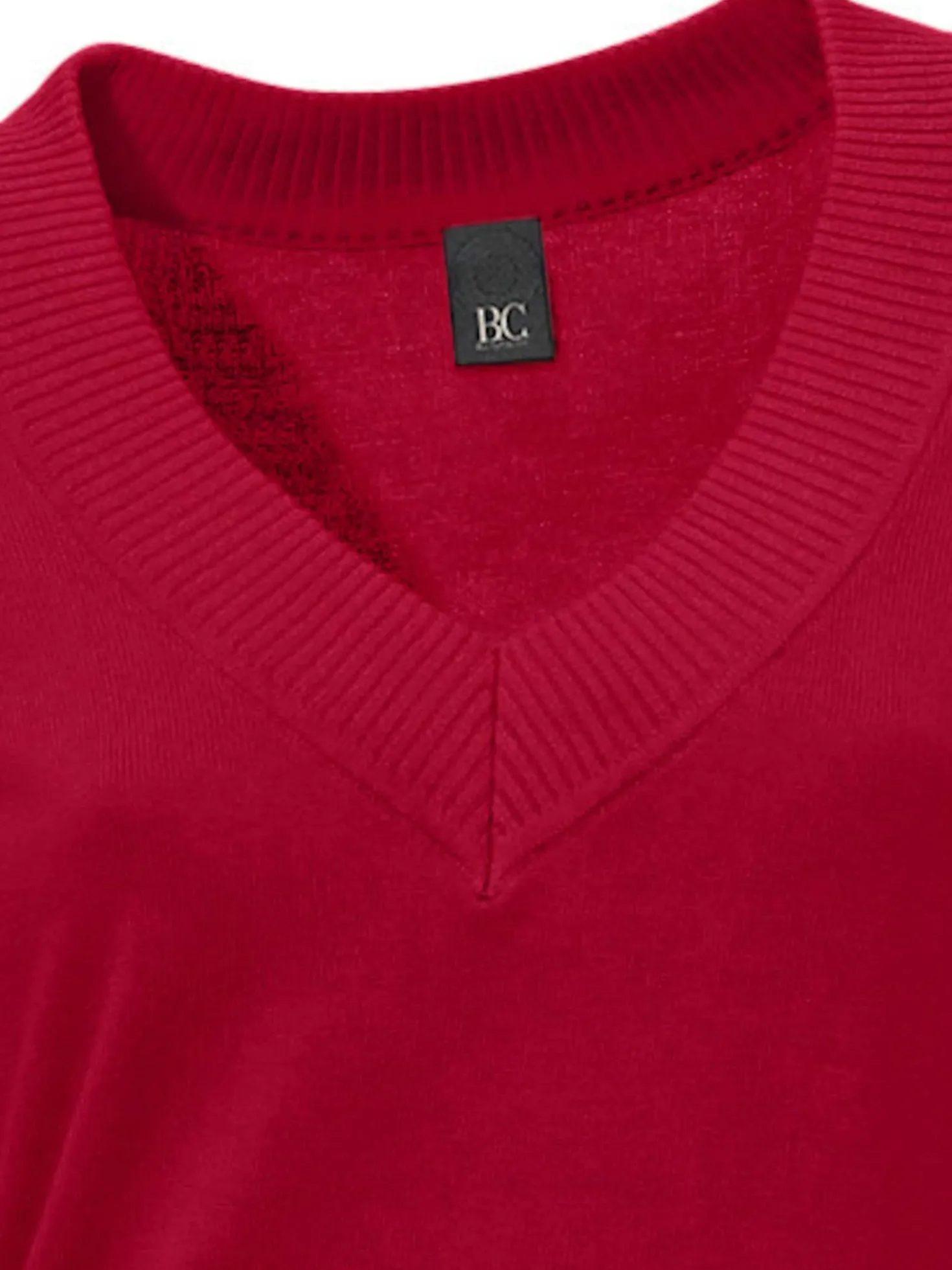 V-Ausschnitt-Pullover aus reiner Baumwolle