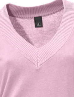 V-Ausschnitt-Pullover aus reiner Baumwolle