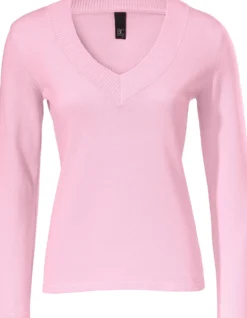 V-Ausschnitt-Pullover aus reiner Baumwolle