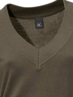 V-Ausschnitt-Pullover aus reiner Baumwolle