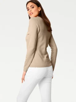 V-Ausschnitt-Pullover aus reiner Baumwolle