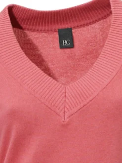 V-Ausschnitt-Pullover aus reiner Baumwolle