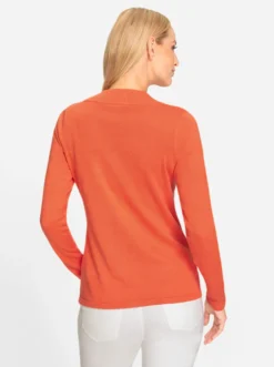 V-Ausschnitt-Pullover aus reiner Baumwolle