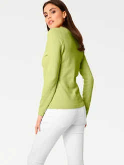 V-Ausschnitt-Pullover aus reiner Baumwolle