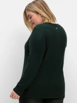 V-Ausschnitt-Pullover in flauschiger Qualität