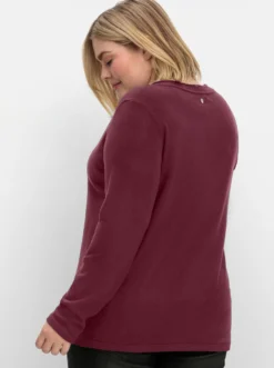 V-Ausschnitt-Pullover in flauschiger Qualität