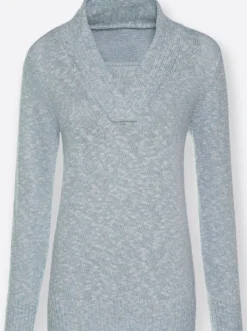 V-Ausschnitt-Pullover in 2-in-1-Optik