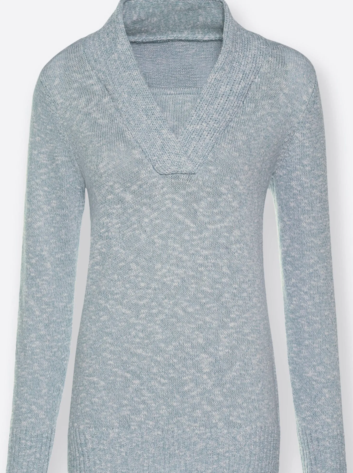 V-Ausschnitt-Pullover in 2-in-1-Optik