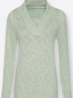 V-Ausschnitt-Pullover in 2-in-1-Optik