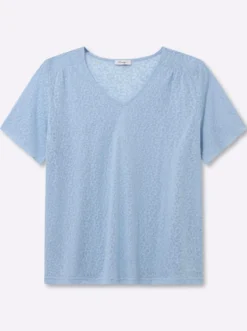 V-Shirt in Ausbrenner-Optik