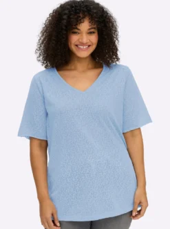 V-Shirt in Ausbrenner-Optik