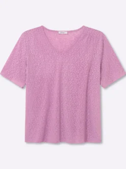 V-Shirt in Ausbrenner-Optik