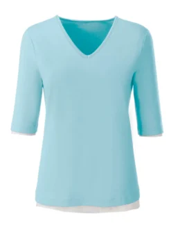 V-Shirt mit V-Ausschnitt, pflegeleicht