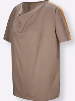 Wasserfallshirt mit überschnittenen Schultern