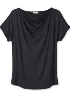 Wasserfallshirt mit überschnittenen Ärmeln