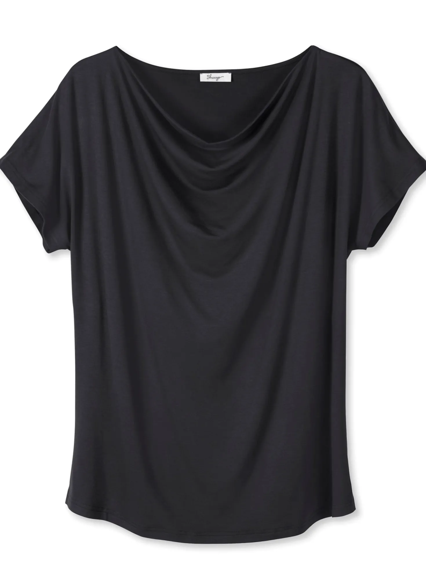 Wasserfallshirt mit überschnittenen Ärmeln