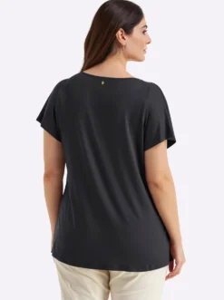 Wasserfallshirt mit überschnittenen Ärmeln