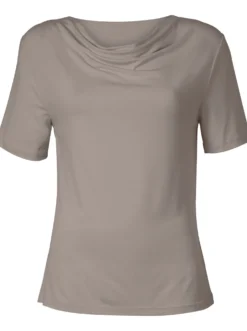 Wasserfallshirt mit kurzen Ärmeln