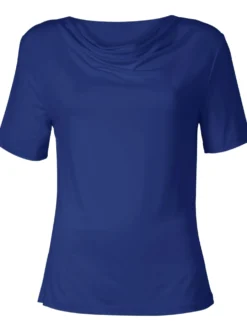 Wasserfallshirt mit kurzen Ärmeln