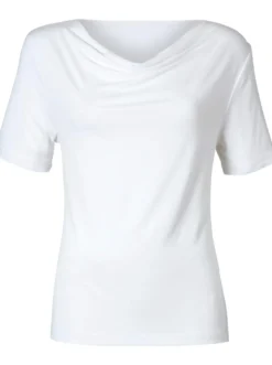 Wasserfallshirt mit kurzen Ärmeln