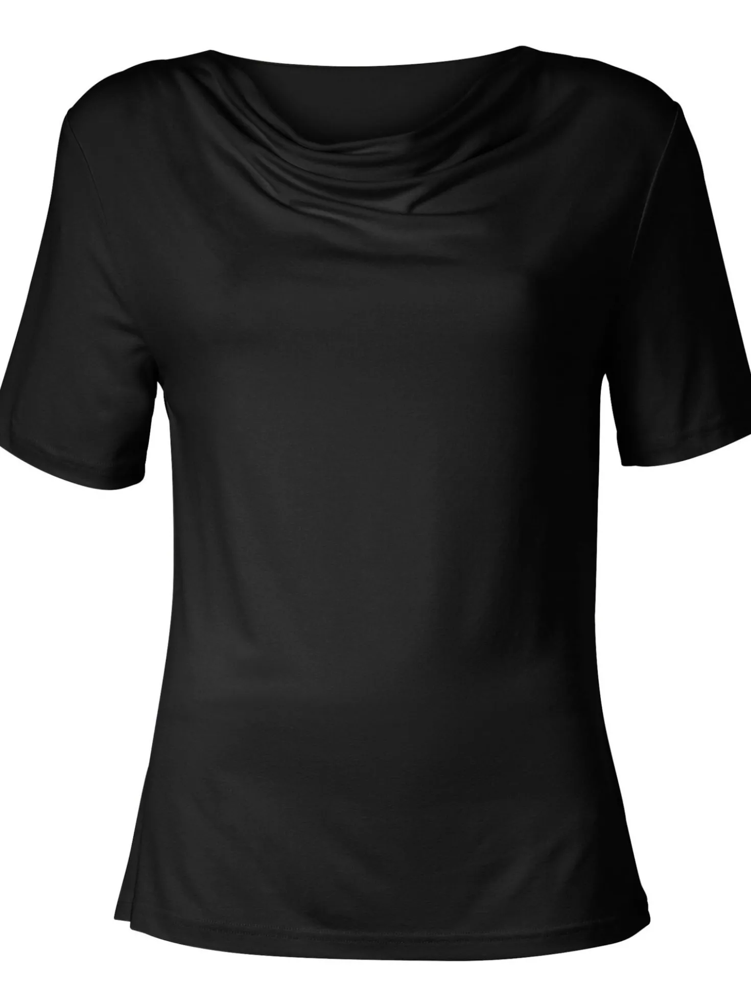 Wasserfallshirt mit kurzen Ärmeln