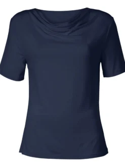 Wasserfallshirt mit kurzen Ärmeln
