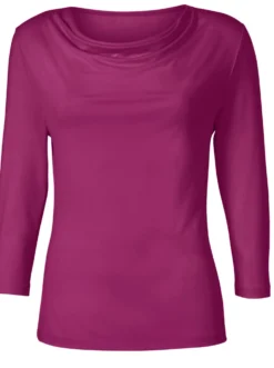 Wasserfallshirt mit 3/4-langen Ärmeln