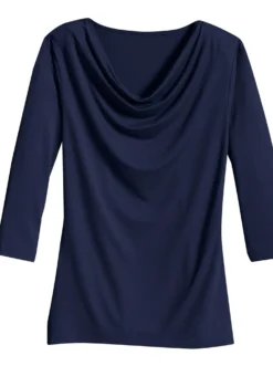 Wasserfallshirt mit 3/4-langen Ärmeln