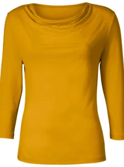 Wasserfallshirt mit 3/4-langen Ärmeln