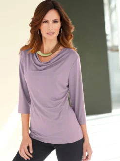 Wasserfallshirt mit 3/4-langen Ärmeln
