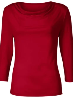 Wasserfallshirt mit 3/4-langen Ärmeln