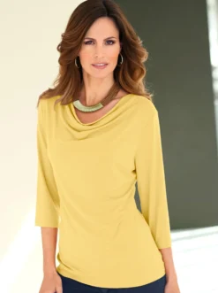 Wasserfallshirt mit 3/4-langen Ärmeln