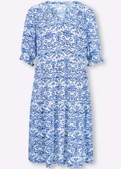 Webkleid mit Volants